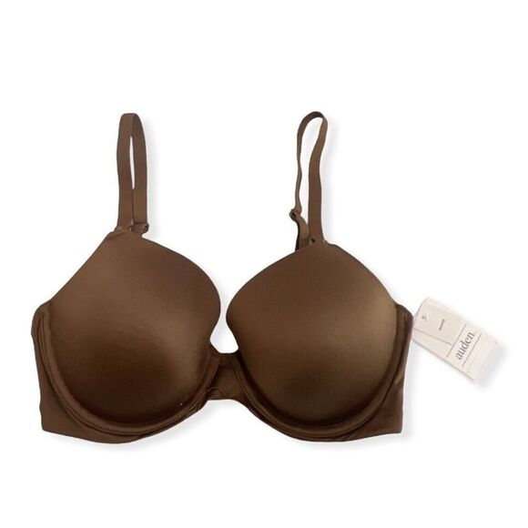 Auden 34D 3PK brown push up padded nursing bra maternity - Picture 2 of 5